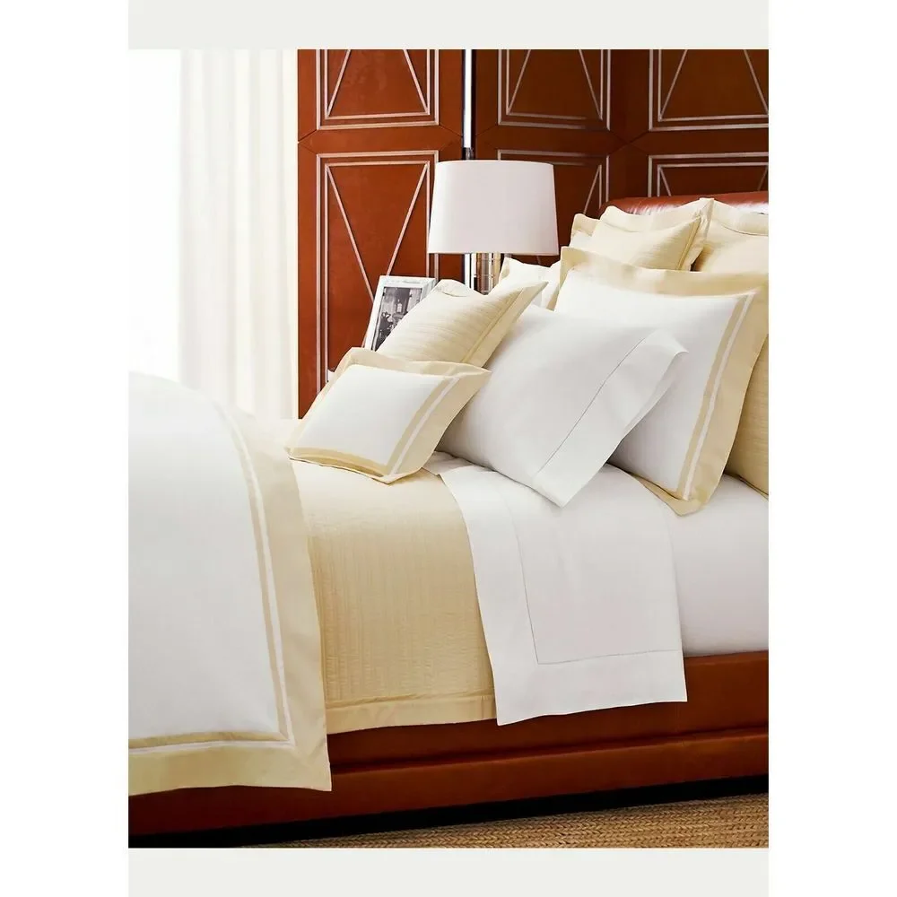 Ralph Lauren Home RL Bowery Sateen Throw Feather Down Pillow Hollywood Cream